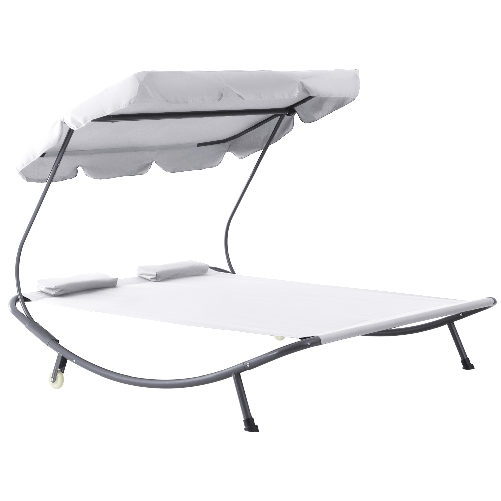 Outsunny-Lettino-Matrimoniale-2-Posti-Parasole-Regolabile-da-Esterno-e-Giardino-200x170-x134cm-Crema