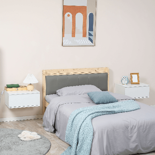 HOMCOM-Comodino-Set-2-Pezzi-con-Cassetto-e-Design-Sospeso-in-Truciolato-e-MDF-49x38x23-cm-Bianco