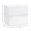 HOMCOM-Comodino-Set-2-Pezzi-con-Cassetto-e-Design-Sospeso-in-Truciolato-e-MDF-49x38x23-cm-Bianco