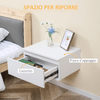 HOMCOM-Comodino-Set-2-Pezzi-con-Cassetto-e-Design-Sospeso-in-Truciolato-e-MDF-49x38x23-cm-Bianco
