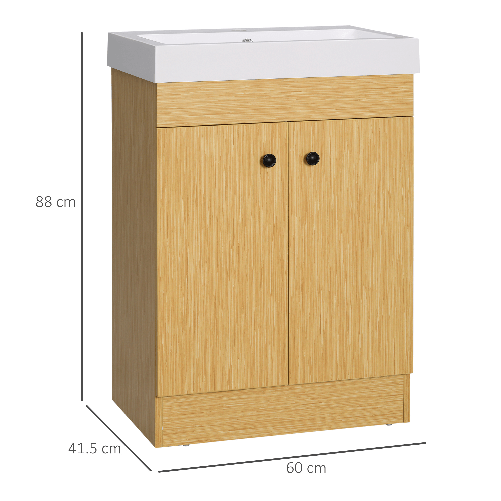 kleankin-Mobile-Bagno-sotto-Lavabo-in-Truciolato-con-Ripiani-Regolabili-e-Lavello-Curvo-60x41-5x88-cm
