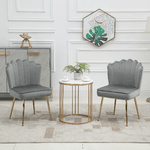 HOMCOM-Set-2-Sedie-Moderne-e-Imbottite-per-Salotto-o-Soggiorno-con-Rivestimento-Effetto-Vellutato-57x58x88cm-Grigio