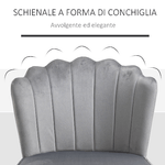 HOMCOM-Set-2-Sedie-Moderne-e-Imbottite-per-Salotto-o-Soggiorno-con-Rivestimento-Effetto-Vellutato-57x58x88cm-Grigio