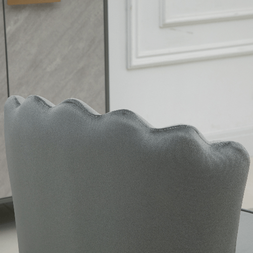 HOMCOM-Set-2-Sedie-Moderne-e-Imbottite-per-Salotto-o-Soggiorno-con-Rivestimento-Effetto-Vellutato-57x58x88cm-Grigio