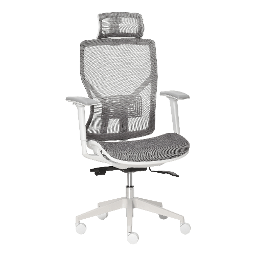 Vinsetto-Sedia-Ergonomica-da-Ufficio-con-Poggiatesta-Inclinazione-e-Altezza-Regolabile-Poltrona-Girevole-Basculante-con-Ruote-e-Schiena-in-Rete-67x65x120-128cm-Grigio