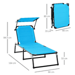 Outsunny-Sedia-Sdraio-da-Esterno-Pieghevole-con-Tettuccio-e-Rivestimento-in-Gommapiuma-Lettino-Prendisole-da-Giardino-con-Schienale-Regolabile-66x164x81cm-Blu