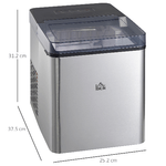 HOMCOM-Macchina-per-il-Ghiaccio-Autopulente-con-2-Dimensioni-di-Cubetti-15kg-in-24h-Serbatoio-2-1L