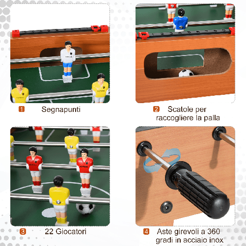 HOMCOM-Calcio-Balilla-in-Legno-con-22-Giocatori-e-Accessori-Inclusi-84-5-x-40-x-61-2cm