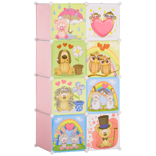 HOMCOM-Mobile-Scarpiera-Modulare-Salvaspazio-6-Cubi-35x45x35-cm-in-Acciaio-e-PP-74x47x144-cm-Rosa