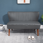 HOMCOM-Divano-a-2-Posti-con-Telaio-in-Legno-e-Rivestimento-in-Pelle-Sintetica-Grigio