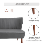HOMCOM-Divano-a-2-Posti-con-Telaio-in-Legno-e-Rivestimento-in-Pelle-Sintetica-Grigio