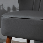 HOMCOM-Divano-a-2-Posti-con-Telaio-in-Legno-e-Rivestimento-in-Pelle-Sintetica-Grigio