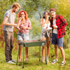 Outsunny-Barbecue-a-Carbonella-con-2-Griglie-e-Cestini-Laterali-77x30x70cm-Verde-Scuro