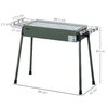 Outsunny-Barbecue-a-Carbonella-con-2-Griglie-e-Cestini-Laterali-77x30x70cm-Verde-Scuro
