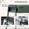 Outsunny-Barbecue-a-Carbonella-con-2-Griglie-e-Cestini-Laterali-77x30x70cm-Verde-Scuro