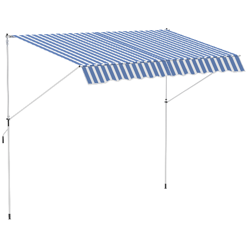 Outsunny-Tenda-da-Sole-a-Bracci-3x1-5m-con-Manovella-e-Struttura-Telescopica-Bianco-e-Blu