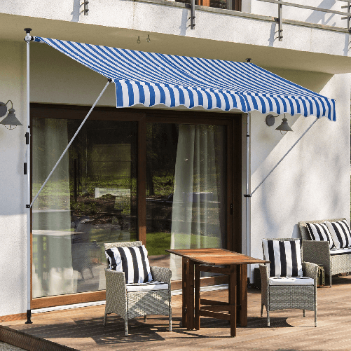 Outsunny-Tenda-da-Sole-a-Bracci-3x1-5m-con-Manovella-e-Struttura-Telescopica-Bianco-e-Blu