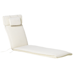 Outsunny Cuscino per Sdraio Lettino Prendisole da Giardino, Bianco Crema, 198x53x5cm