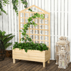 Outsunny-Fioriera-da-Esterno-in-Legno-di-Abete-con-Grigliato-e-Fori-di-Drenaggio-90x43x150-cm
