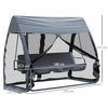 Outsunny-Dondolo-Letto-da-Giardino-con-Zanzariera-Grigio-Dondolo-Ribaltabile-3-Posti-per-Esterno-e-Balcone-240x140x197cm