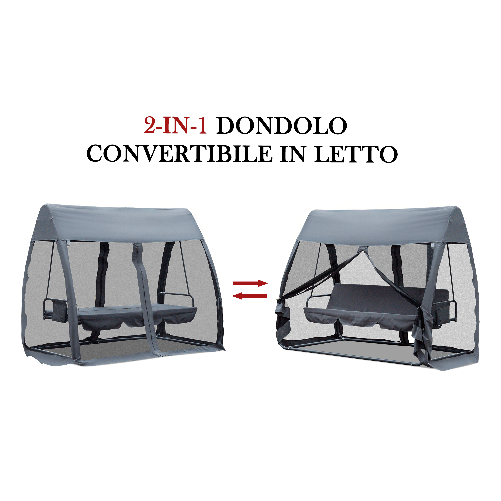 Outsunny-Dondolo-Letto-da-Giardino-con-Zanzariera-Grigio-Dondolo-Ribaltabile-3-Posti-per-Esterno-e-Balcone-240x140x197cm