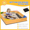 Outsunny-Sabbiera-per-Bambini-da-4-Posti-in-Legno-di-Abete-con-Design-senza-Fondo-109x109x19-8-cm