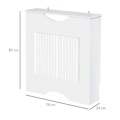 HOMCOM-Copritermosifone-Bianco-in-MDF-con-Piano-d-Appoggio-e-Design-Antiribaltamento-78x19x82-cm