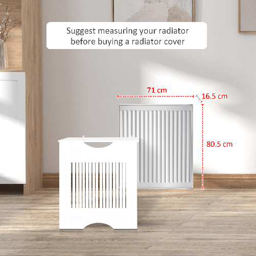 HOMCOM-Copritermosifone-Bianco-in-MDF-con-Piano-d-Appoggio-e-Design-Antiribaltamento-78x19x82-cm
