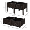 Outsunny-Set-4-Pezzi-Fioriere-da-Esterno-Autoirriganti-Rialzate-Letto-da-Giardino-Rialzato-per-Fiori-Effetto-Rattan-in-PP-Marrone
