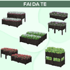 Outsunny-Set-4-Pezzi-Fioriere-da-Esterno-Autoirriganti-Rialzate-Letto-da-Giardino-Rialzato-per-Fiori-Effetto-Rattan-in-PP-Marrone