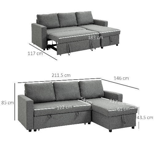 HOMCOM-Divano-Letto-3-Posti-e-Penisola-con-Contenitore-Rivestimento-Tessuto-Effetto-Lino-211-5x146x85cm