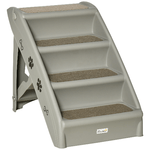 PawHut-Scaletta-per-Cani-Pieghevole-con-4-Gradini-Antiscivolo-Animali-Fino-20kg-Grigio