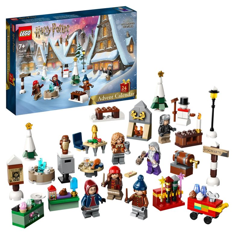 LEGO-Harry-Potter-76418-Calendario-dell’Avvento-2023-24-Regali-tra-cui-18-Mini-Costruzioni-e-6-Minifigure-Giochi-per-Natale