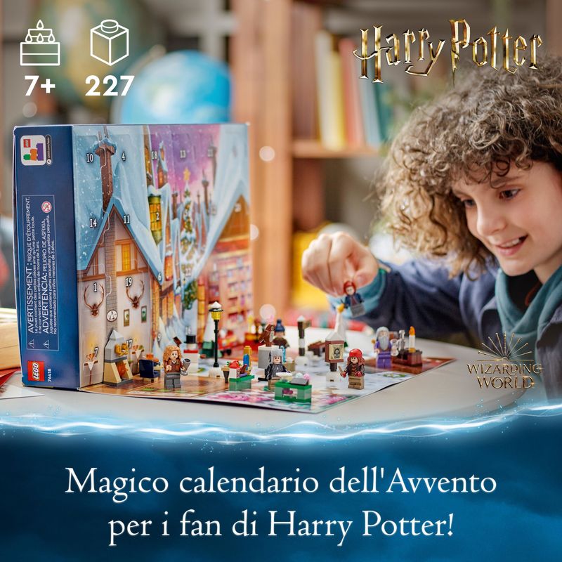 LEGO-Harry-Potter-76418-Calendario-dell’Avvento-2023-24-Regali-tra-cui-18-Mini-Costruzioni-e-6-Minifigure-Giochi-per-Natale