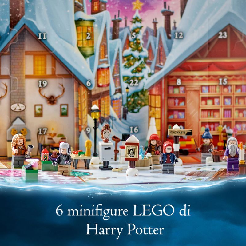 LEGO-Harry-Potter-76418-Calendario-dell’Avvento-2023-24-Regali-tra-cui-18-Mini-Costruzioni-e-6-Minifigure-Giochi-per-Natale