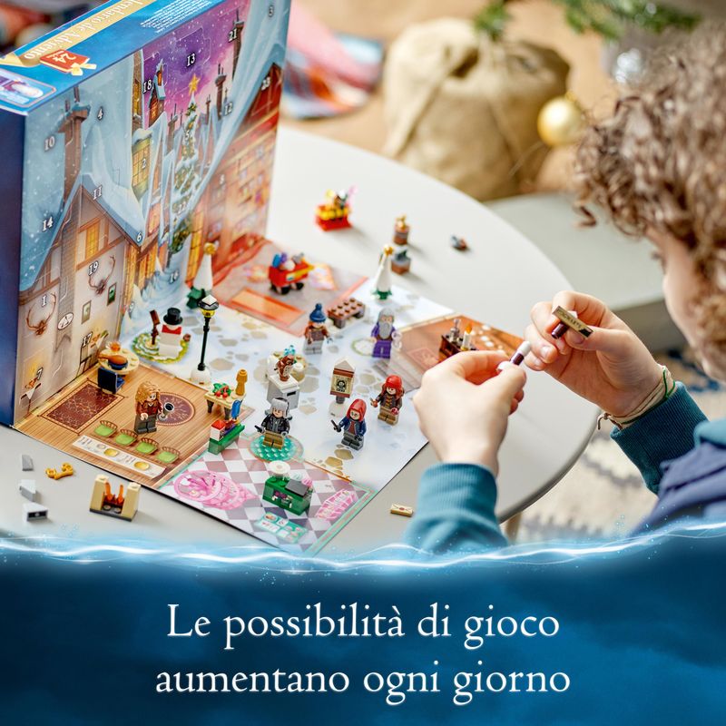 LEGO-Harry-Potter-76418-Calendario-dell’Avvento-2023-24-Regali-tra-cui-18-Mini-Costruzioni-e-6-Minifigure-Giochi-per-Natale