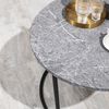 Outsunny-Tavolini-da-Salotto-Set-2-Pezzi-con-Piano-Effetto-Marmo-in-Metallo-Nero
