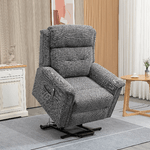 HOMCOM-Poltrona-Relax-Alzapersona-Reclinabile-con-Poggiapiedi-Rivestimento-in-Tessuto-Grigio
