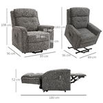 HOMCOM-Poltrona-Relax-Alzapersona-Reclinabile-con-Poggiapiedi-Rivestimento-in-Tessuto-Grigio