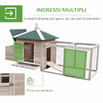 PawHut-Pollaio-da-Giardino-Prefabbricato-in-Legno-196x76x97cm-Color-Legno