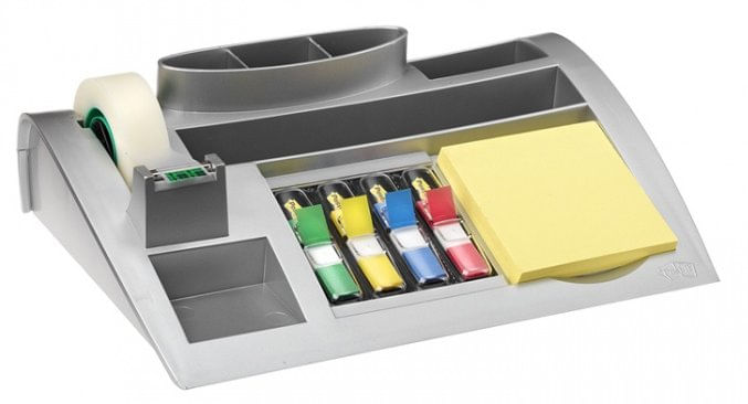 Post-It-Desktop-Organizer-C50-dispenser-per-foglio-appunti-Argento