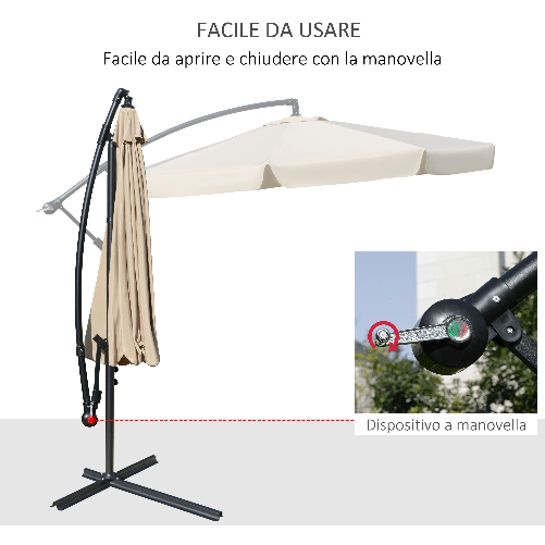 Outsunny-Ombrellone-da-Giardino--2-7x2-7m-a-Braccio-con-Tettuccio-Regolabile-Marrone-Chiaro