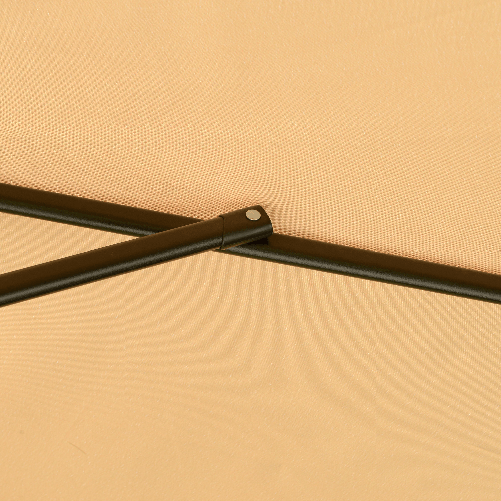 Outsunny-Ombrellone-da-Giardino--2-7x2-7m-a-Braccio-con-Tettuccio-Regolabile-Marrone-Chiaro