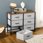 HOMCOM-Cassettiera-6-Cassetti-in-Tessuto-Rimovibili-in-Legno-e-Acciaio-Stile-Industriale-80x30x62-5cm