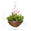 Outsunny-Pianta-Artificiale-di-Clematide-Set-2-Pezzi-con-Gancio-Catena-e-Vaso-Inclusi--30-x-32A-cm