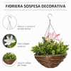 Outsunny-Pianta-Artificiale-di-Clematide-Set-2-Pezzi-con-Gancio-Catena-e-Vaso-Inclusi--30-x-32A-cm