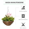 Outsunny-Pianta-Artificiale-di-Clematide-Set-2-Pezzi-con-Gancio-Catena-e-Vaso-Inclusi--30-x-32A-cm
