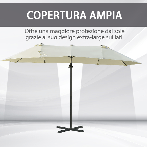 Outsunny-Ombrellone-Doppio-in-Acciaio-e-Poliestere-Anti-UV-Impermeabile-440x270x250cm-Beige