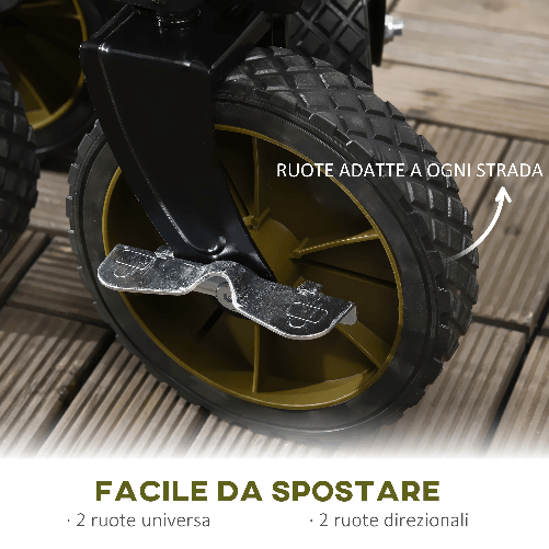 Outsunny-Carrello-da-Giardino-125L-Pieghevole-con-Maniglia-e-5-Sacche-108x55x93-cm-Verde