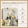 PawHut-Albero-per-Gatti-con-Casetta-Tiragraffi-per-Gatti-Posatoio-e-Paletto-48-5x48-5x141-5-cm-Beige